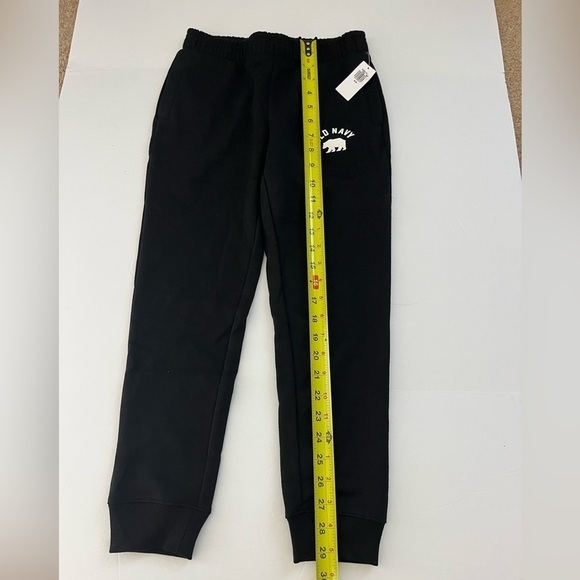Old Navy Logo Jogger Sweatpants Girls size Medium Black New with Tags - Picture 3 of 6